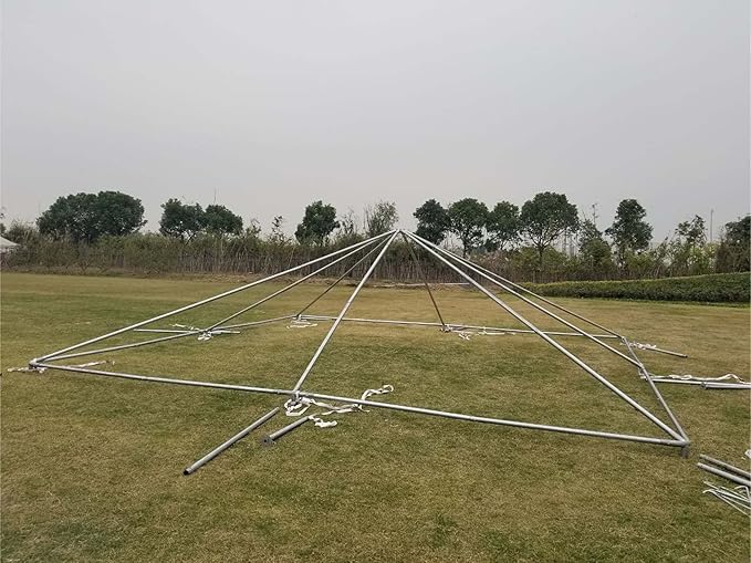 Party Tents Direct 20'x20' Weekender West Coast Tent Frame Party Tent (Blue/White) PVC Top with Storage Bag - Tents for Parties, Weddings, Birthdays, Banquets, Fiestas, Workshop, Outdoor Event