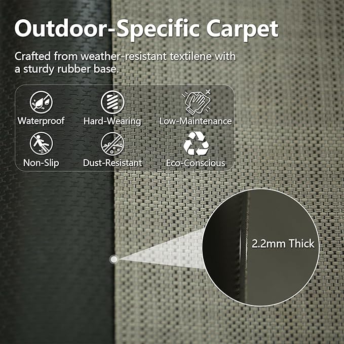 Domi 6x4Ft Resin Outdoor Storage Shed, Small Plastic Garden Shed with Carpet, Outside Weatherproof Storage Building for Tools, Bike, Lawn Mower, Patio, Backyard