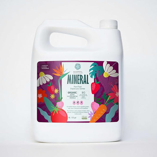 MARPHYL Organic Minerals Liquid Fertilizer – Essential Trace Mineral Blend for Healthy Plant Growth, Improves Nutrient Uptake for Garden Flowers, Vegetables, Succulents & Hydroponics