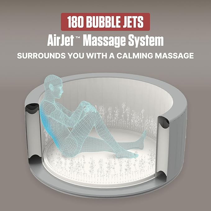 Coleman Sicily Energy-Efficient AirJet Inflatable Hot Tub 5-7 Person with App-Control