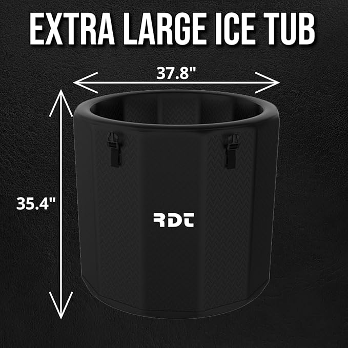 Portable Ice Bath Tub, 120-Gal Multi-Layered Cold Plunge Tub, Inflatable with Lid | Great for Runners, CrossFitters, Fitness Lovers with Home Gyms | Muscle Recovery, Endurance, Wellness Routine
