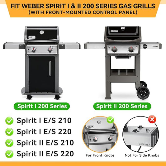 7635 15.3 Inch Flavorizer Bars for Weber Spirit I & II 200 Series Spirit E210 S210 E220 S220 Gas Grill with Front-mounted Control Panels, Porcelain Steel, 3 PCS, for Weber Spirit Grill Parts