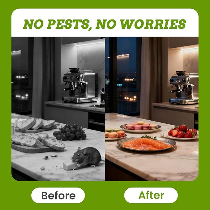 28 Pack Mouse Repellent Tablets - Natural Peppermint Oil, Rodent Repellent for Corners, Cars & Indoors/Outdoors,Safe for Family & Pets -Repels Mice, Squirrels & Spiders