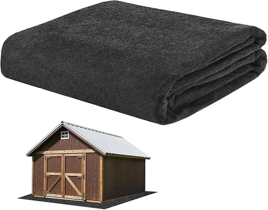 Outdoor Storage Shed Mat, 8 x 6 FT Garage Floor Mats with Reusable, Washable, Non Slip, Durable for Protects Garage Floors/Driveways/Entrance Doors/Deck [Gray]