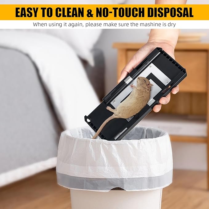 2 Pack 2025 Upgraded Electronic Mouse Trap,Electric Mouse Trap Zapper,Mice Traps for House Indoor Kill, Reusable and No Touch Mice Rat Mouse Control for Indoor Outdoo Use
