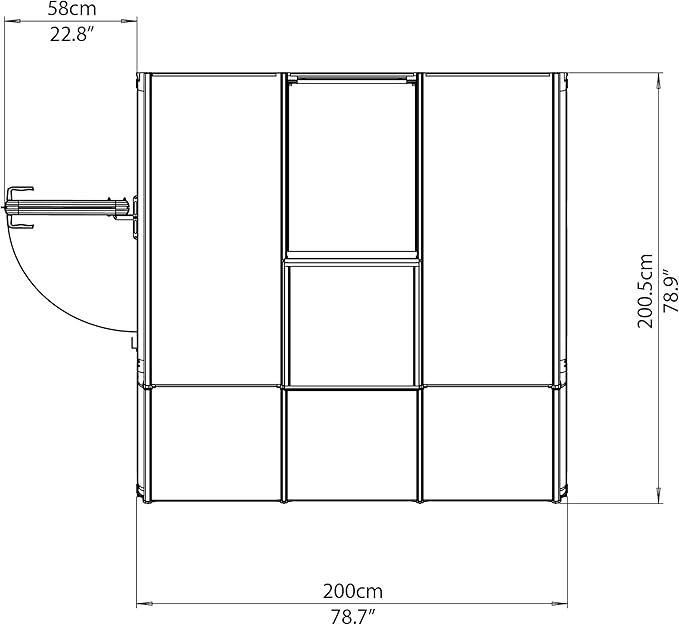 Palram Canopia Rion Sun Room 6 Ft. x 6 Ft. Solarium, Lean-to Greenhouse DIY Kit, Attach to House, Large Twin Wall Polycarbonate, 100% UV Protection for Porch, Patio Outdoors with Window Vent (White)