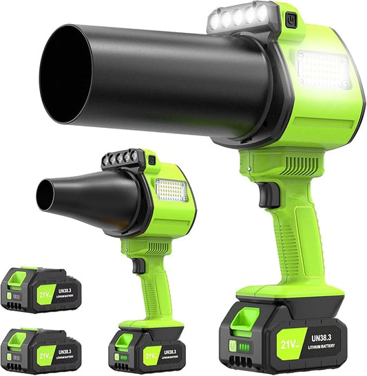 OGERY Brushless Leaf Blower Cordless with Lights, Powerful Electric Leaf Blowers with 2 x 3.0Ah Batteries & Fast Charging, 700CFM 900G Wind Pressure Handheld Blower for Lawn Care Yard Garden, Green