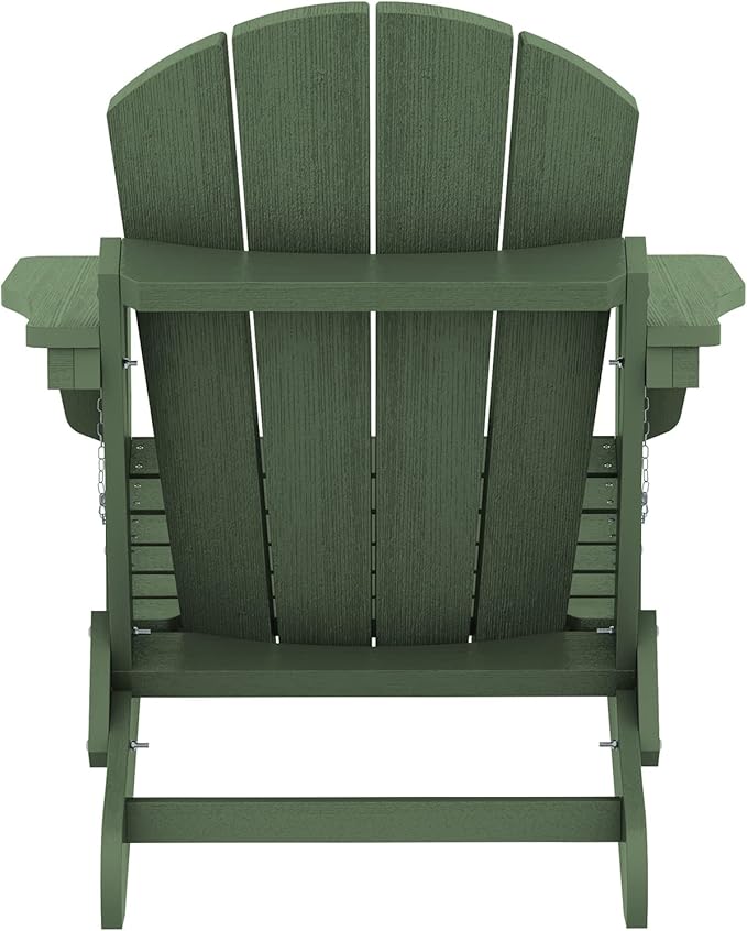 SERWALL Adirondack Chair Set of 4 for Patio Garden Outdoors Fire Pit- Army
