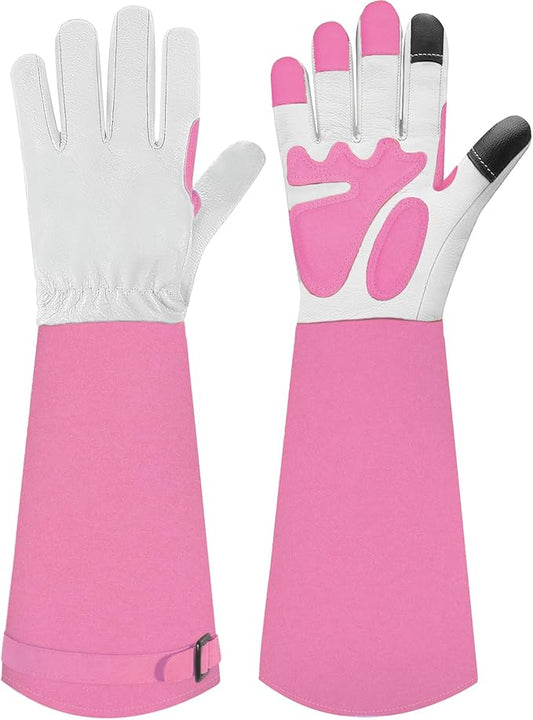 Long-Gardening-Gloves for Women/Men - Thorn Proof Rose Pruning Gloves Heavy Duty Gauntlet, Best Garden Gifts for Gardener-S