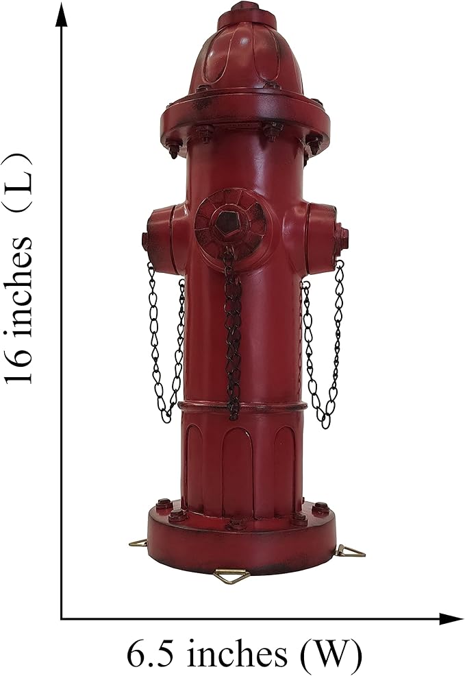 Glorison Fire Hydrant for Dogs to Pee On-16 Inches Red Puppy Pee Post Training Tool Resin Yard Garden Indoor Outdoor Statue