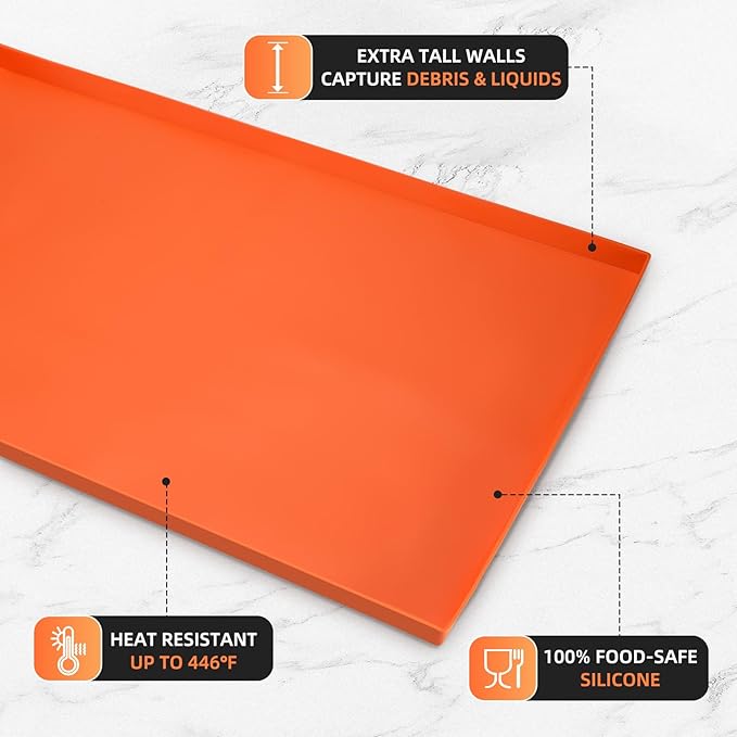 28" Silicone Griddle Mat for Blackstone, Heavy Duty Food Grade Silicone Griddle Cover, BBQ Shield Against Rust, Grease & Dirt, All-Season Protection