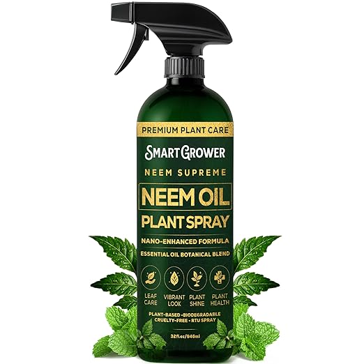 Neem Oil Spray for Plants Botanical Blend – Plant Wash with Natural Essential Oils, Simple Ready-to-Use Plant Spray for Gardens, Houseplants, Indoor & Outdoor Plants – 32 oz