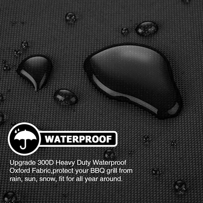 50 Inch Fire Pit Cover for 48-52 in Round Fire Pit, Heavy Duty 300D Oxford Fabric Waterproof Dustproof Fire Bowl Cover All-Season Protection 50" Dia x 24" H