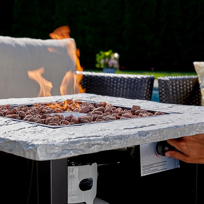 Endless Summer 30" Propane Gas Outdoor Fire Table, Brown