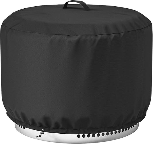 Fire Pit Cover for Solo Stove Yukon, Also Fits for 27"-29" Fire Pit, Waterproof & Windproof with Reinforced Handle, 29 Dia x 18 H, Black
