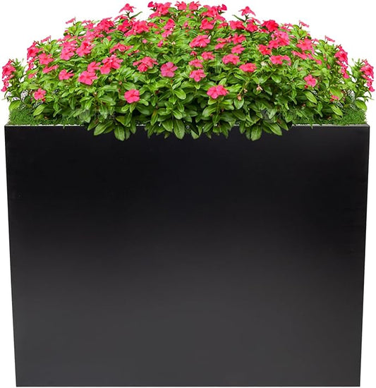 Tall Rectangular Removable Planter for Indoor or Outdoor Terraces, Porches, Durable All Weather, Garden, Modern Design, for Plants, Flowers(Large)