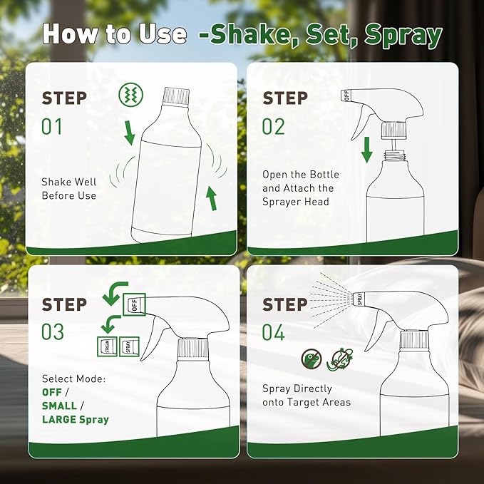 Lizard & Gecko Repellent Spray, 16 oz Plant-Based Spray, Safe for Home, Family & Pets, Repels Lizards and Geckos Naturally