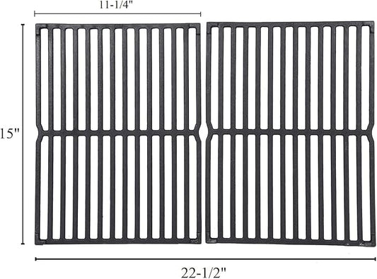 GasSaf 15" Grill Grate for Weber Genesis Silver A, 11x15 Grate for Spirit 200 E200 S200 S210 E210, Spirit 500 Grills, Cast Iron Replacement Parts for Weber 7522, 7521, 7523, 65904, 65905(Side Panel)