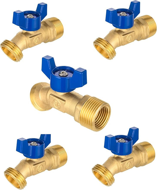 EFIELD (Pack of 5) 1/4-Turn Outdoor Spigot, Sillcock Hose Bibb Valve 3/4" Male NPT Inlet ×3/4" Male GHT Threaded Garden Hose Outlet/Connector (5),(SILLCOCK048-5PCS)