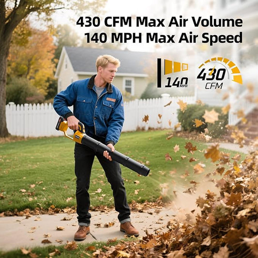 VASG Leaf Blower Cordless – Lightweight Handheld Electric Leaf Blower with Variable Speed, 21V 3×2.0Ah Batteries & Fast Charger for Effortless Lawn, Yard, Garden, Patio, Driveway & Leaf Cleanup