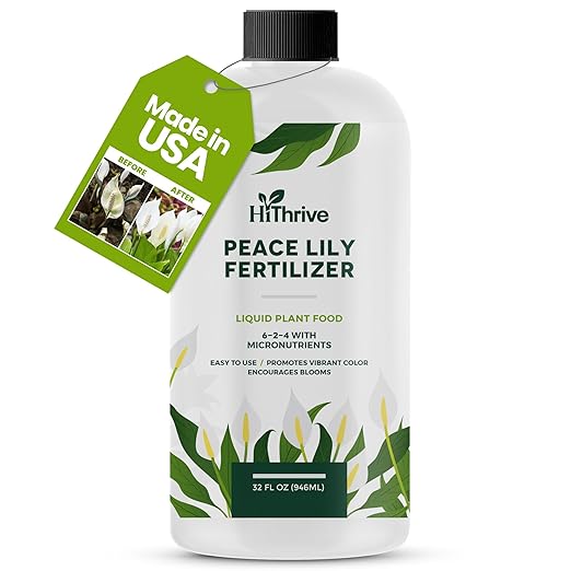 32oz Peace Lily Plant Indoor Live Fertilizer - Makes 192 Gallons of Peace Lily Fertilizer - Nutrient-Rich Liquid Plant Food for Lush Foliage, Stronger Roots, and Elegant White Blooms