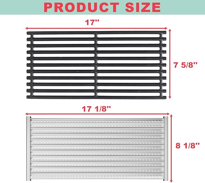 463242516 Grill Parts for Char Broil Commercial Tru Infrared Grill 3 Burner 466242615 463242515 466242616 463367016 463346017 Parts, for Charbroil G466-0025-W1 G472-0028-W1 Grill Grate & Emitter Plate