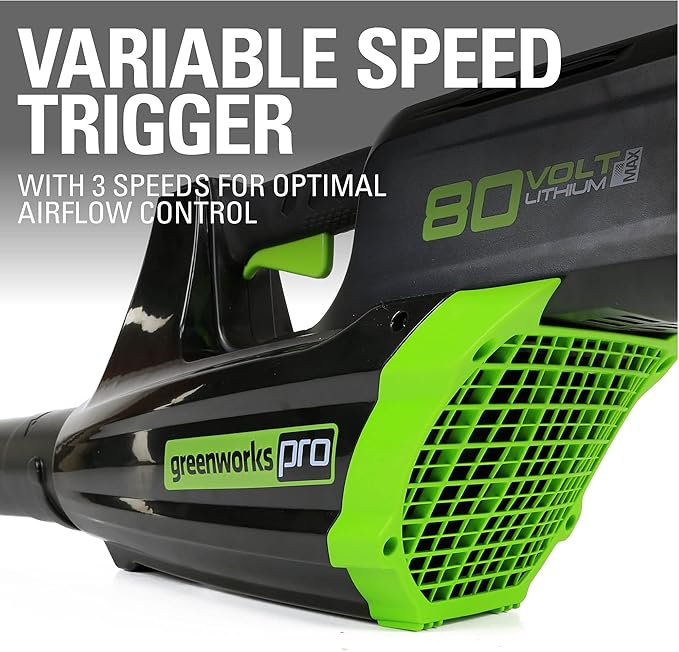 Greenworks 80V Brushless Cordless Yard Tool Combo Kit with 2.0Ah Battery & Rapid Charger – 16" Dual-Line String Trimmer and 500 CFM / 125 MPH Leaf Blower, Variable Speed, 4-Year Warranty