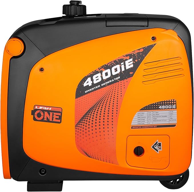 LIFAN 4800W Portable Inverter Generator with Remote Electric Start, Super Quiet Gas Powered Engine, 30A RV Ready Outlet & CO-Minder Sensor, EPA Compliant for Camping, Travel Trailers & Home Backup