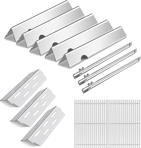 Flavorizer Bars,Heat Deflectors,Grill Burner and Grill Grid for Weber Genesis II 300/LX 300, GS4 Genesis ii E-310 ii E-315 ii E/S335 ii se-335 Grill