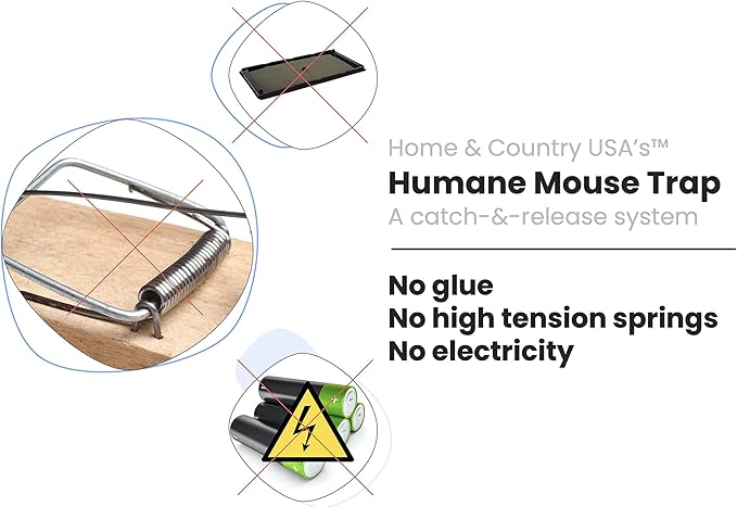 Home and Country USA Humane Mouse Trap - Our Mouse Traps are designed as a live mouse trap for those who want to quickly and easily remove a mouse the right way. (2)