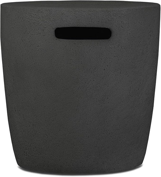 Real Flame Riverside Propane Round Tank Cover, Conceals a 20lb Tank - Lightweight, Weather, Sun & Rust Resistant