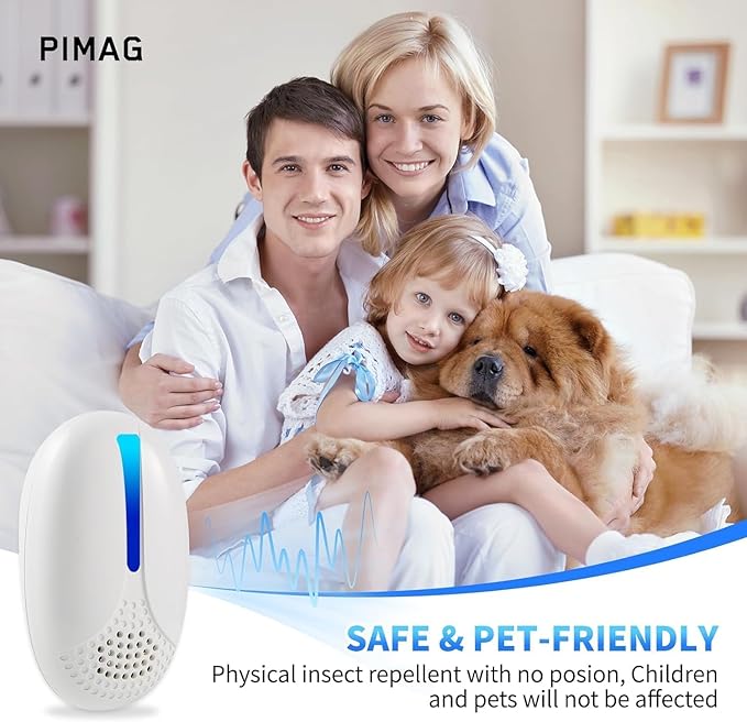 2025 Upgraded Ultrasonic Repellent Indoor, Mouse Traps Insert Plug in, Pest Control Repellent Ant,Roach,Rodent, Mouse, Bugs, Mosquito, Spider, for Home, Office, Warehouse 6 Packs