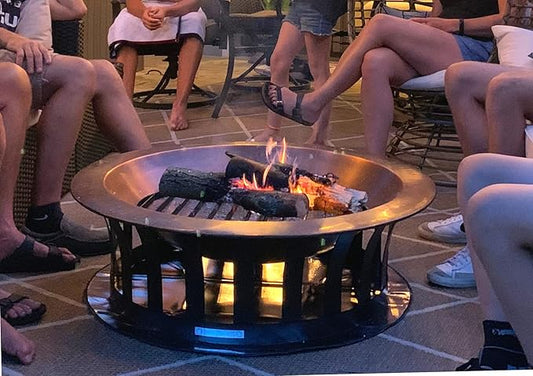 Newtex FirePad Deck Protector - Perfect for Fire Pits, BBQ, Smokers, Grills - Protects Porch, Patio, Deck, Wood, Grass, Stone, Composite from Burns - Heat Resistant Fire Pit Mat (30")