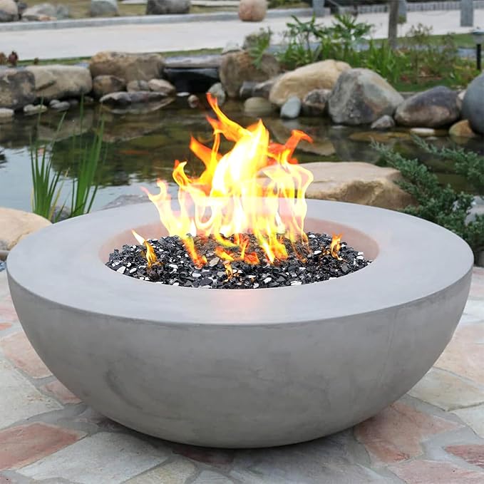 Mesida 1/4 Inch Black Reflective Fire Glass for Propane Fire Pit – 10 lb Tempered Fireplace Glass Rocks for Fire Pit Table, Gas Fireplaces, Fire Bowls & Outdoor Landscape Decor