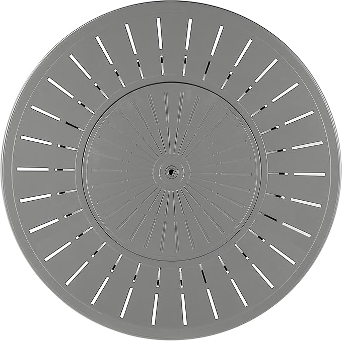 Oakland Living Round 44 in. x 44 in. Aluminum Propane Fire Pit Table with Glass Beads, Two Covers, Lid, 57,000 BTUs in Grey Finish