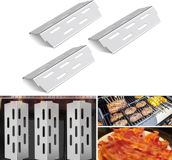 Grieptra Heat Deflectors for Weber Genesis II 300/LX 300, GS4 Genesis ii E-310 ii E-315 ii E/S335 ii se-335 Grill (304 Stainless Steel, ES/410 * 3)