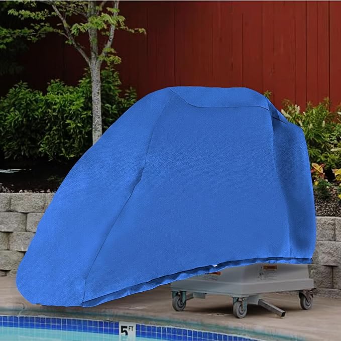Pool Lift Chair Protective Cover for 500-5200 S.R.Smith Lift/AXs Modell (S.R. Smith AX9005)/ML300,600D Heavy Duty Waterproof, UV & Dustproof Protective Cover for Handicap Pool Lift Chairs (Blue)