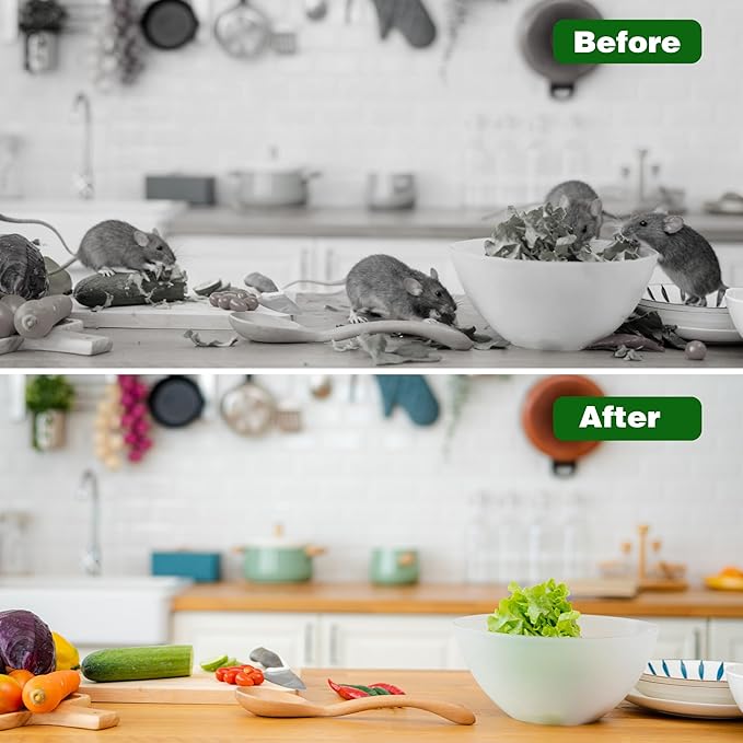 12Pack Mouse Rodent Repellent & Pest Defense - Natural Peppermint Oil Deterrent Rodent Repellent for Indoor/Outdoor Use - Repel Mice and Rat Safe Around Kids & Pets
