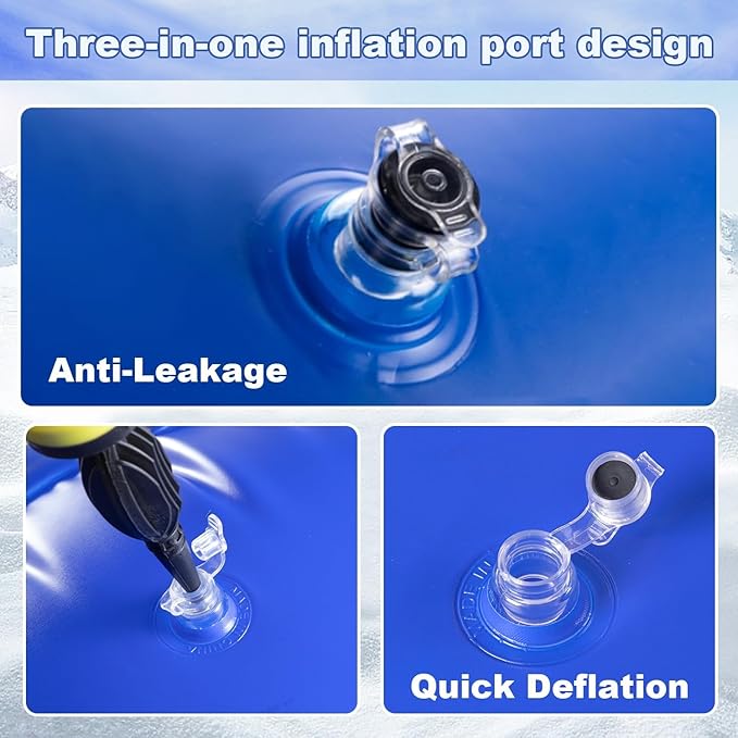 5x5 Ft Pool Pillows for Above Ground Pools, 0.5mm Extra Thick Tear-Resistant, Pool Closing Kit for Above Ground, 50ft Rope Included (Round)