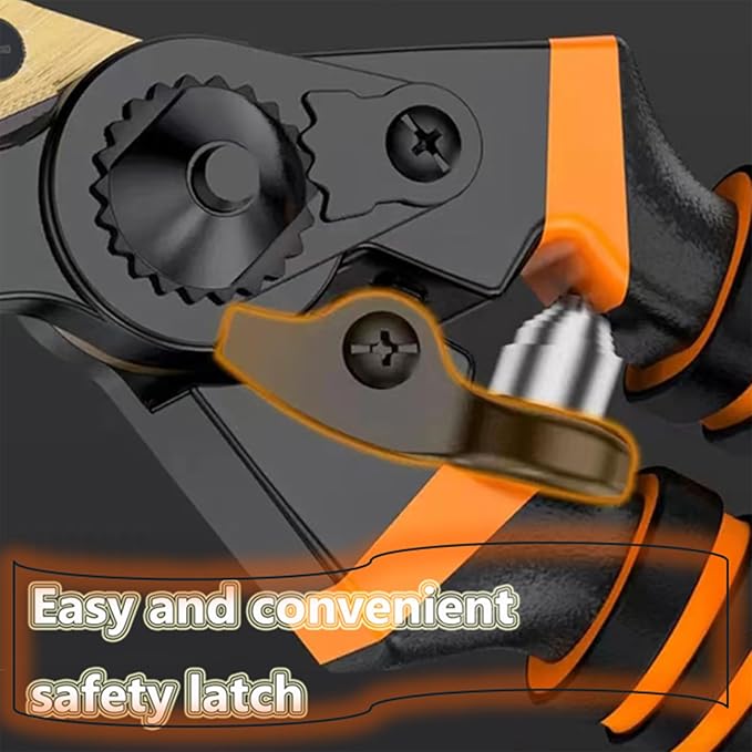 Titanium Coated Pruning Shears Reduce Wrist Fatigue - Cuts 3X Easier, Weak Hand Arthritis Snips, 1 Inch Shear Diameter, Rust Resistant, Strong, Comfortable & Ergonomic Handle