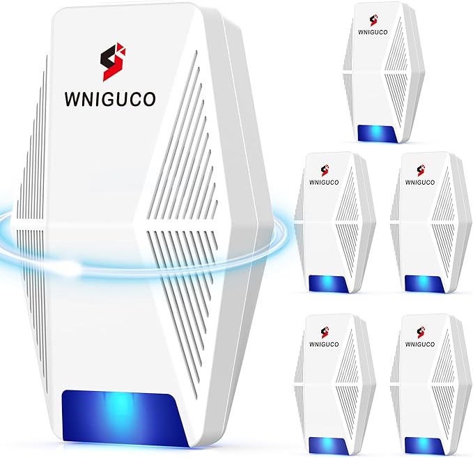 Pest Control Repeller, Electronic Plug in Pest Control Indoor for Bug and Rodent Mice Insects Ant Mosquito Spider Roach (6 Pack)