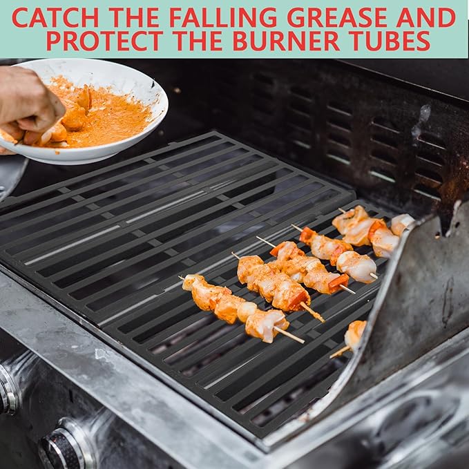 WEBROIL 7637 Grill Grates & 7635 Flavorizer Bars for Weber GS4 Spirit I/II 200 Series,for Spirit S210 E210 S215 E220 E215 S220 Grill with Front-Mounted Control, Replacement Parts for Weber 67045 67022