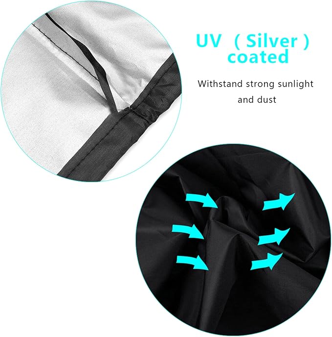 50 Inch Fire Pit Cover for 48-52 in Round Fire Pit, Heavy Duty 300D Oxford Fabric Waterproof Dustproof Fire Bowl Cover All-Season Protection 50" Dia x 24" H