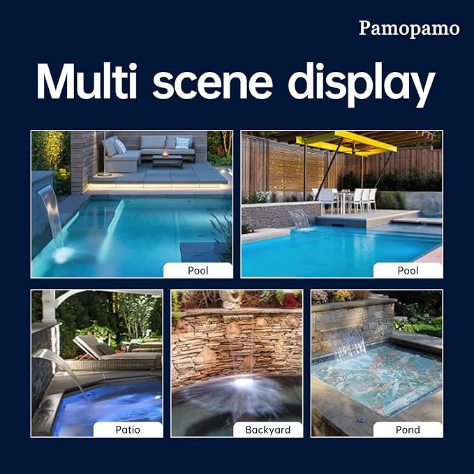 Pond Waterfall Spillway Stainless Steel Pool Fountain, APP Control LED Lighted Waterfalls Kit, Outdoor Water Flow Waterfalls Kit for Garden Patio Koi Pond Decoration-35.4"x7.8"x3.9"