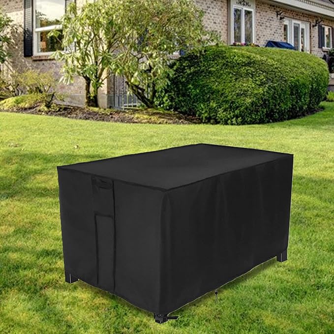 Fire Pit Cover Rectangular,43in Waterproof Firepit Covers rectangular,420D Propane Fire Pit Table Cover,43"L x 22"W x 25"H,Black
