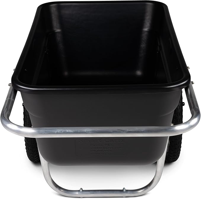 Smart Carts Premium Yard Cart - Strong, Lightweight, and Perfectly Balanced (20" Flat Free Wheels)