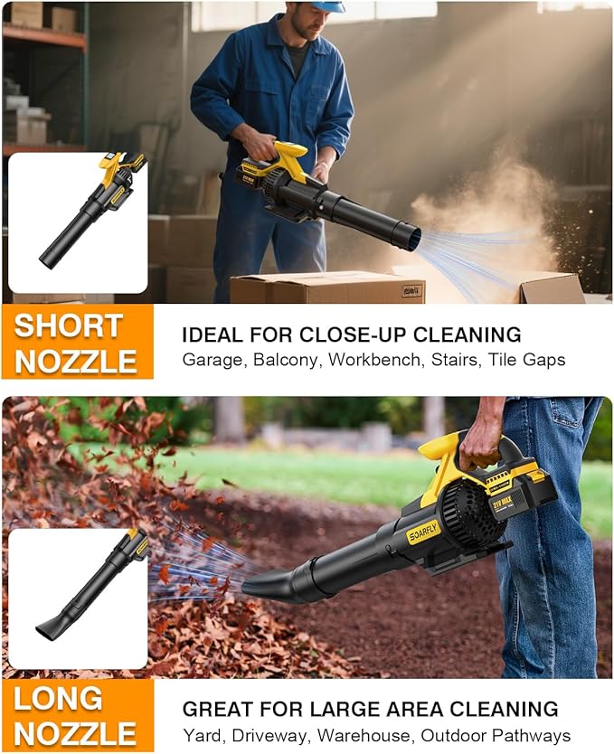 Leaf Blower Cordless, 650CFM & 3 Speed Levels,Electric Cordless Leaf Blower with LCD Display，Blowers for Lawn Care with 2 * 4.0Ah Battery Powered,Blowers for Lawn Care,Yard, Blowing Leaves, Dust, Snow