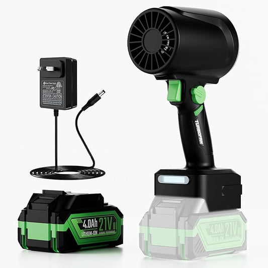 Powerful Turbo Dryer Blower for Car, 1300G Max Thrust, Cordless Leaf Blower with Replaceable 4000mAh Battery, LED Light and Stepless Variable Speed for Car Cleaning, Lawn (Deep Black)