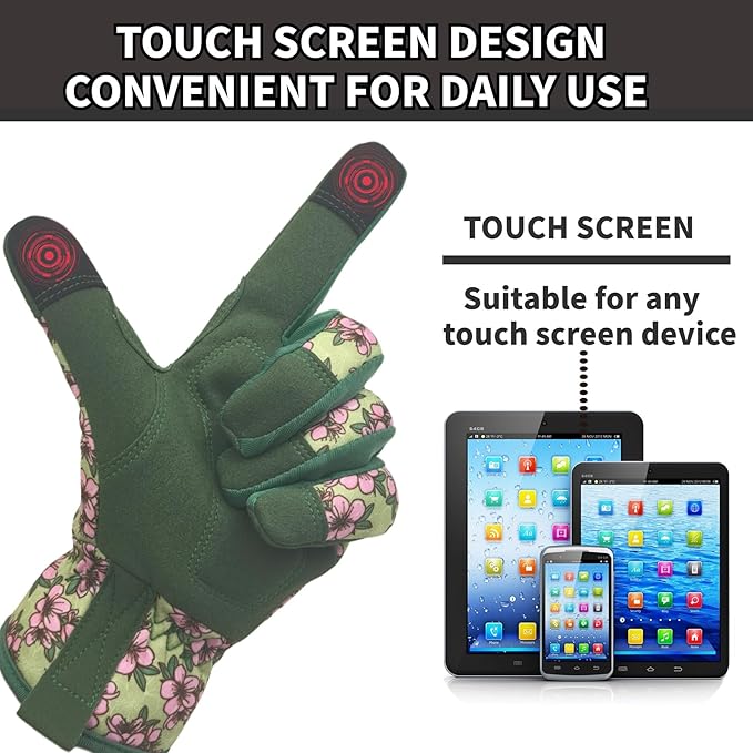 Thorn Proof&Puncture Resistant Gardening Gloves with Grip,Garden Glove for Women, Leather Yard Work Gifts