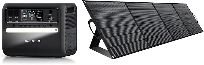 2400W Portable Power Station, 2160Wh LFP Battery Backup 6 2600W AC Outlets (4800W Power Lifting), 20-Year Lifespan, Solar Generator for Camping, Off-grid (2400W+400W Solar Panel)